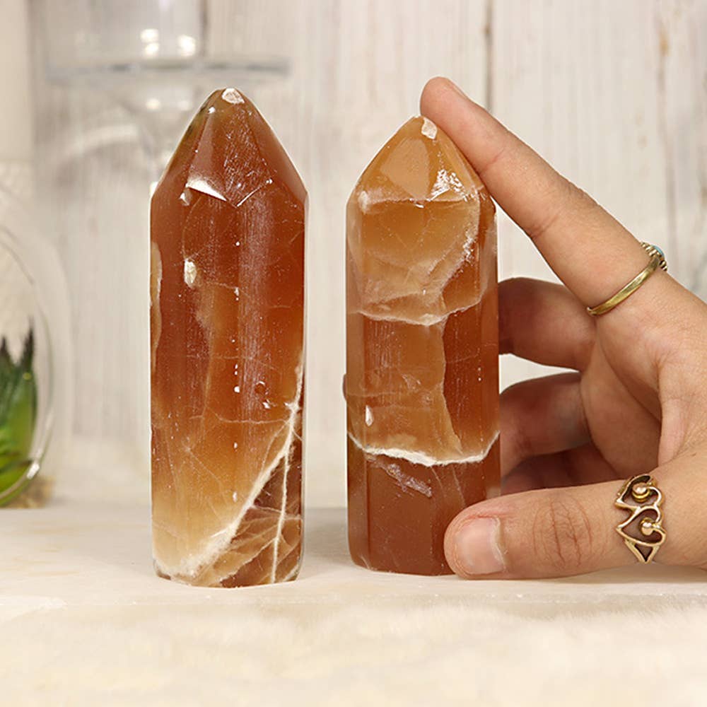 Honey Calcite Tower