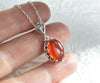 Carnelian & Sterling Silver Crown Necklace