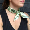 Botanical Cannabis Silk Bandana - 17 x 17 Inches