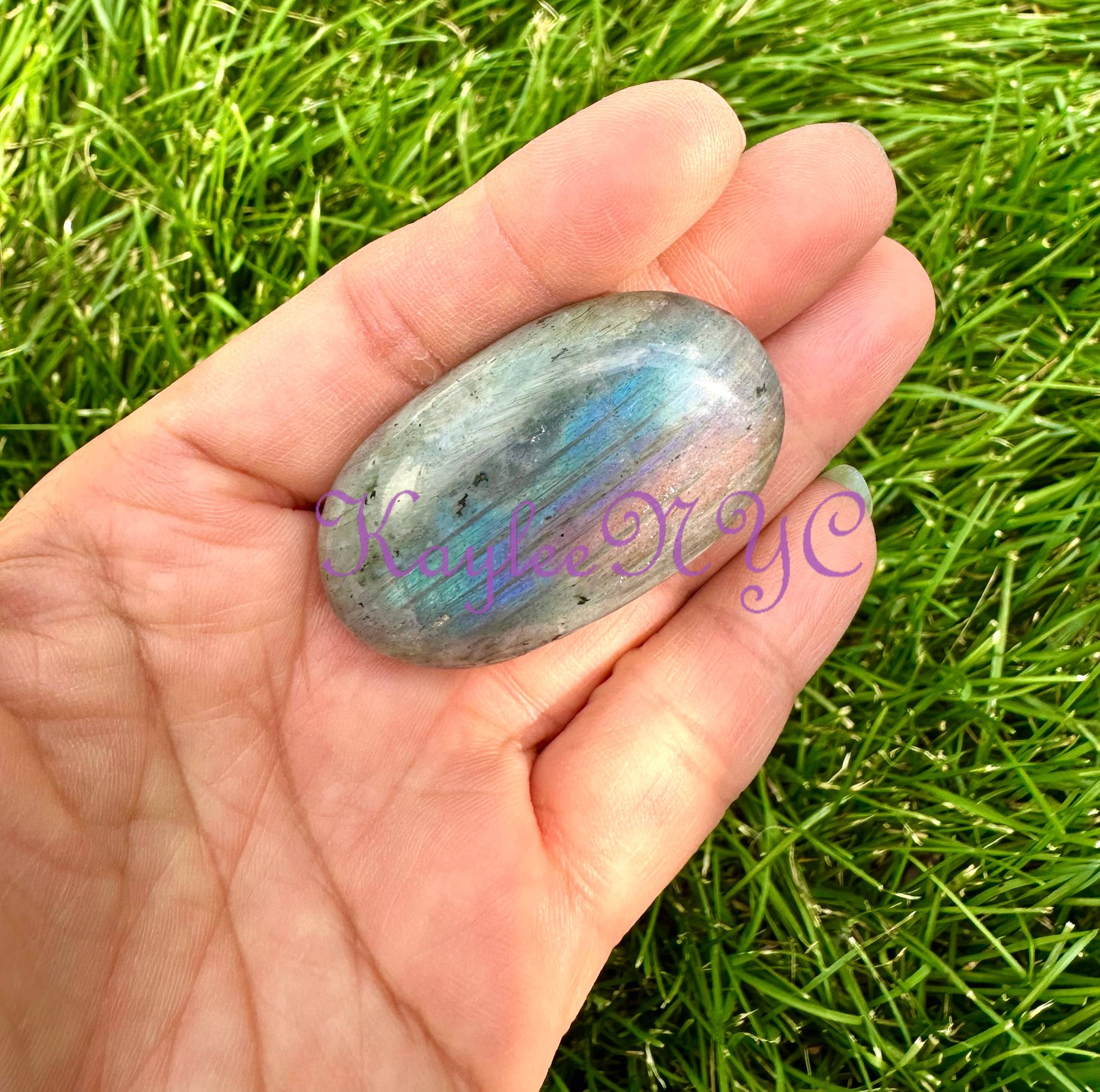 Sunset Labradorite Palm Stone