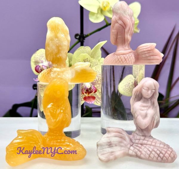 Pink Opal or Orange Calcite Mermaid