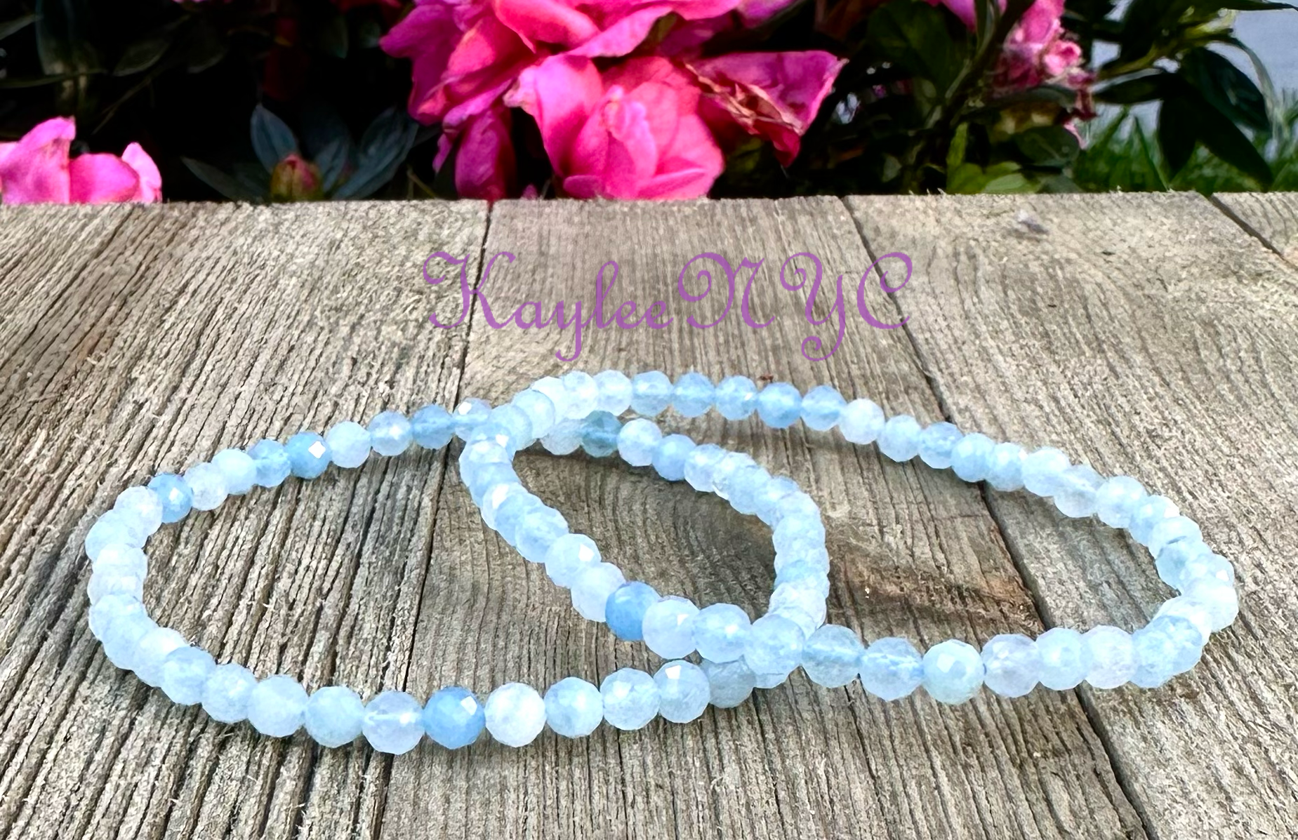 Aquamarine Faceted Bracelet