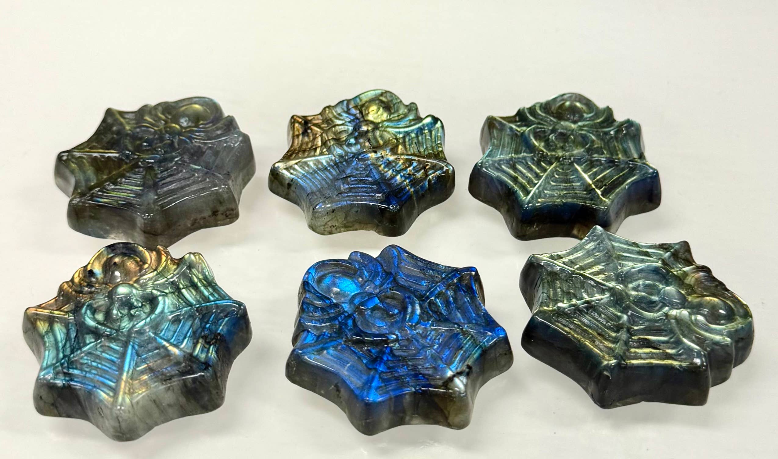 Labradorite Spider Carving