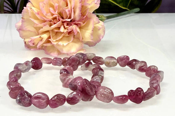 Pink Tourmaline Tumble Bracelet