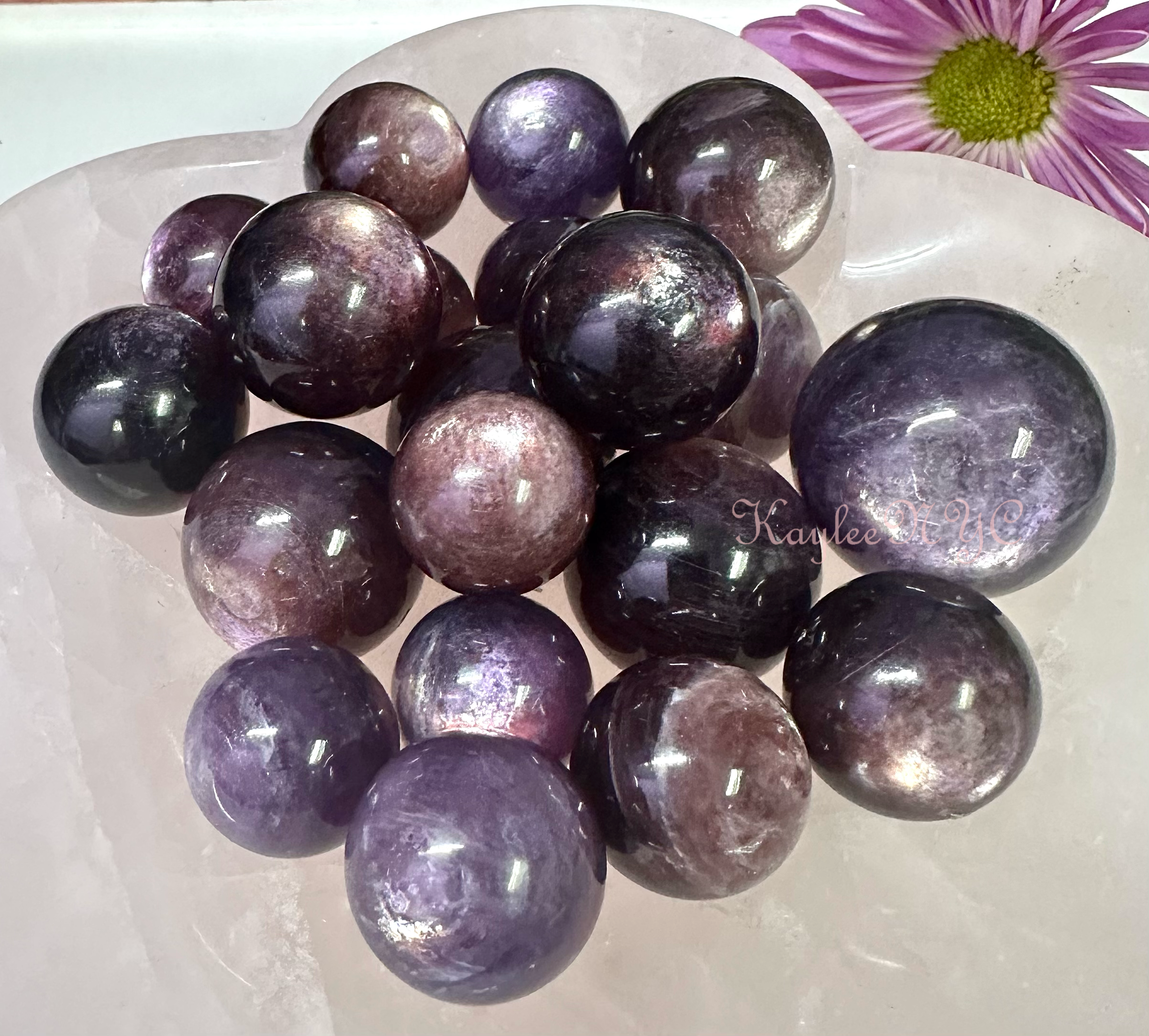 Lepidolite Purple Mica Spheres Crystal Ball