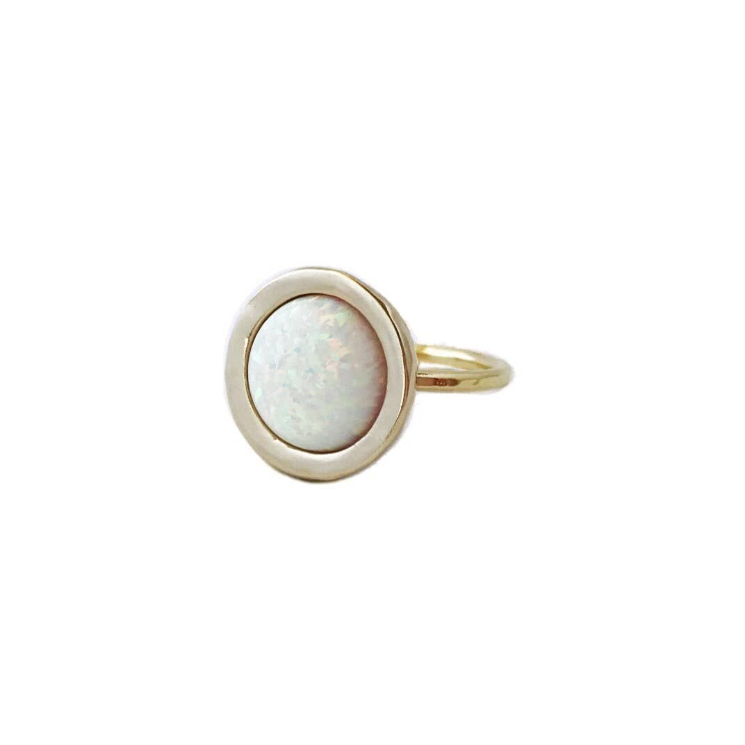 Bang Ring with Opal