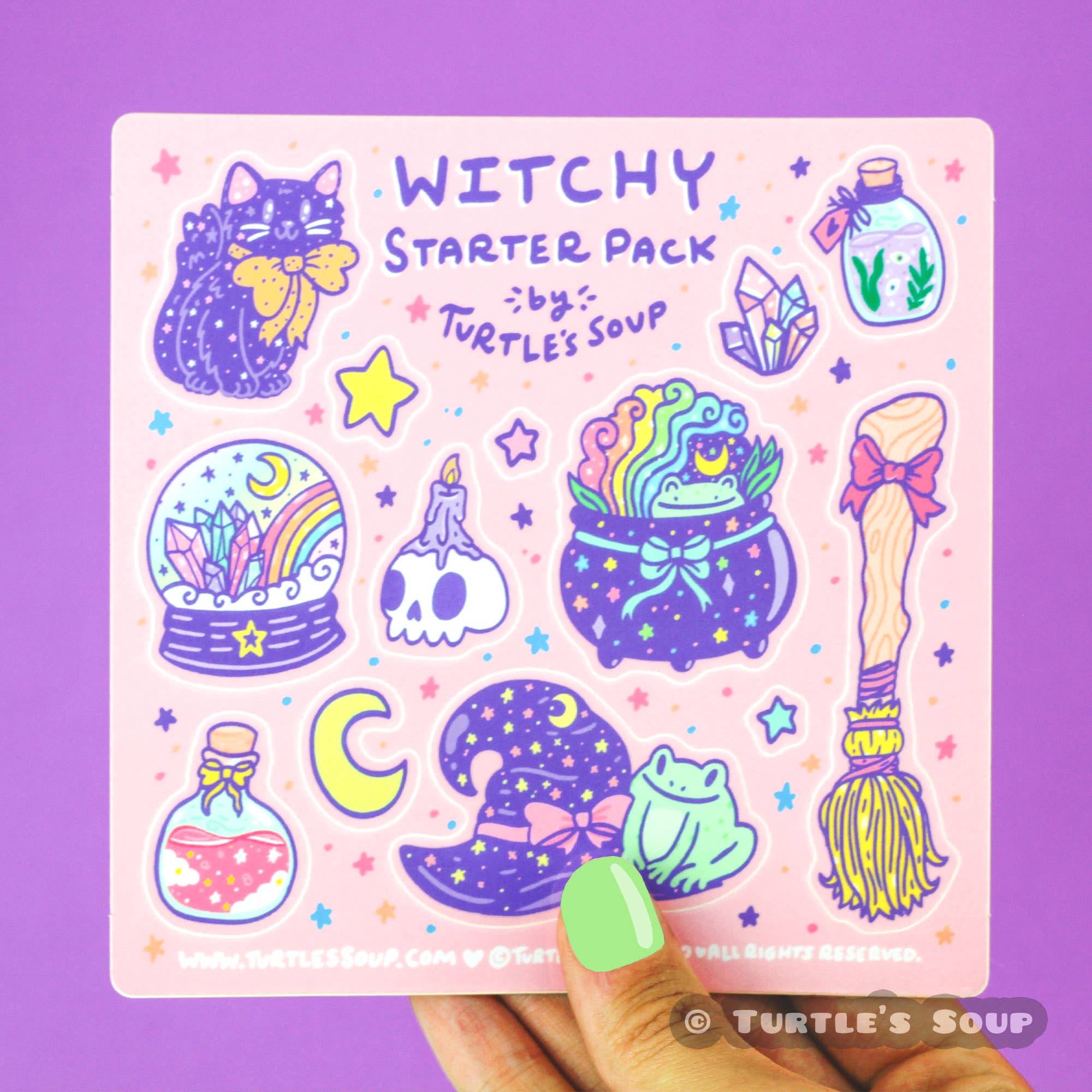 Witchy Starter Pack Pastel Goth Vinyl Sticker Sheet