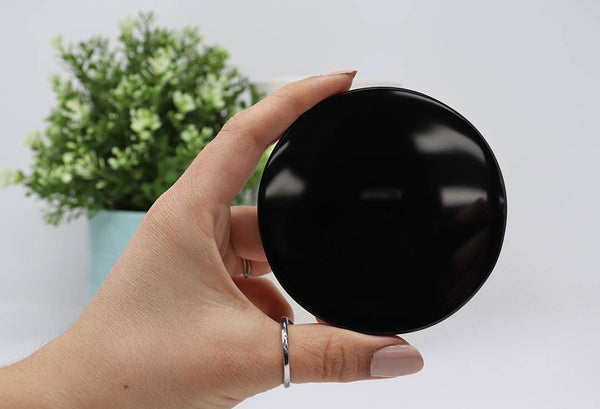 Black Obsidian Mirror | Grounding Black Obsidian Crystal