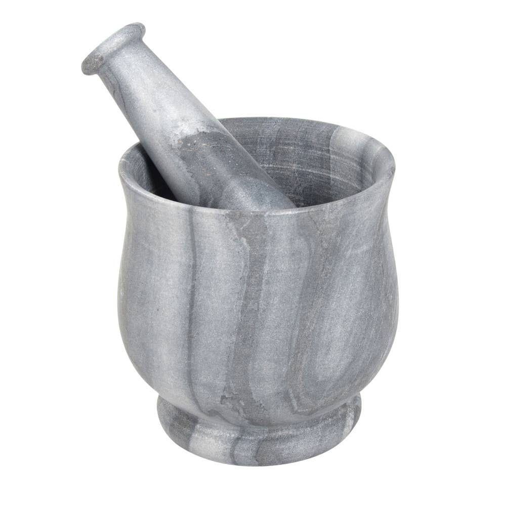 Tall Grey Mortar And Pestle