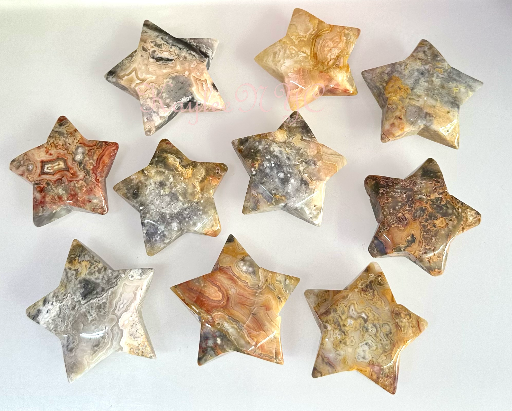 Crazy Lace Agate Crystal Star
