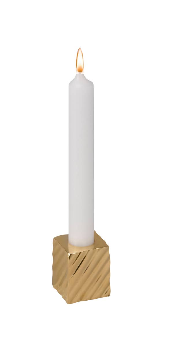 Brass Square Candleholder